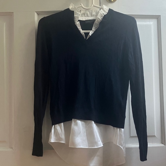 Ted Baker London Tops - Ted Baker Black and White Layered Look Sweater